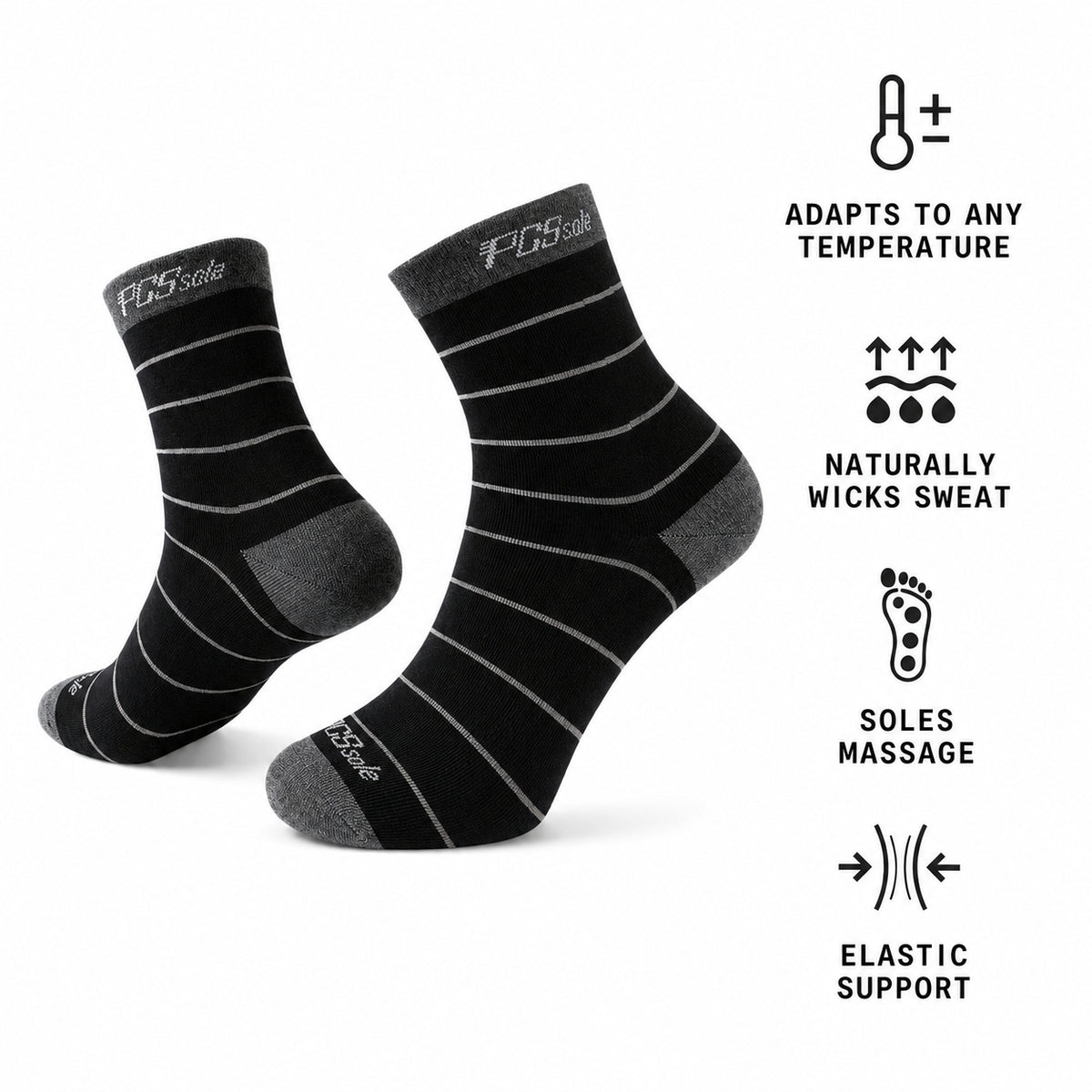 Features of PCSsole Crew Socks