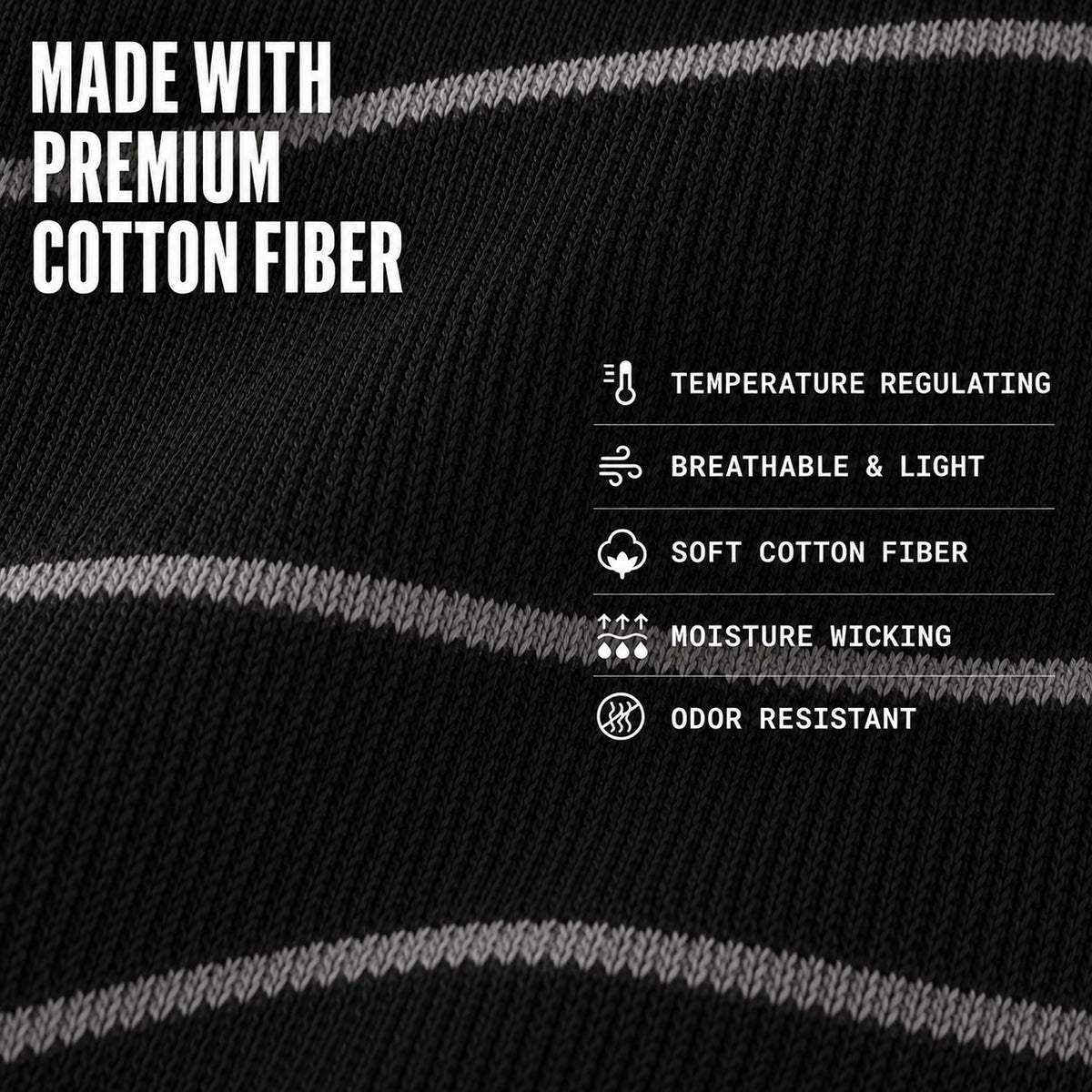 Fabric Features of PCSsole Arch Support Crew Socks