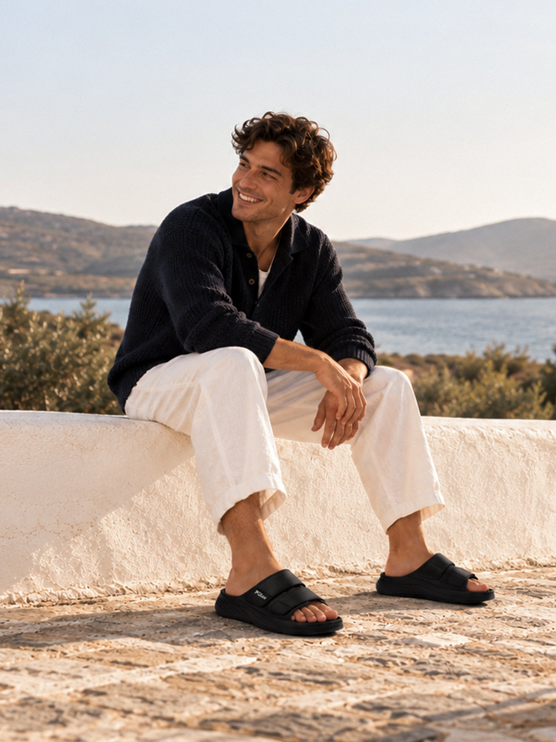 PCSsole Men's Recovery Non-Slip Flip Flops
