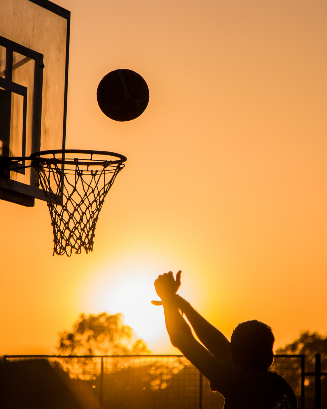 playing basketball