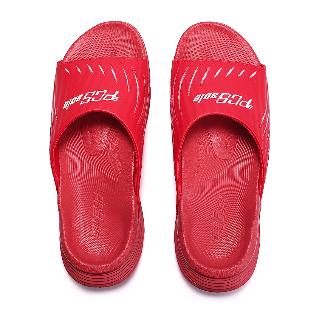 Crimson red slides front