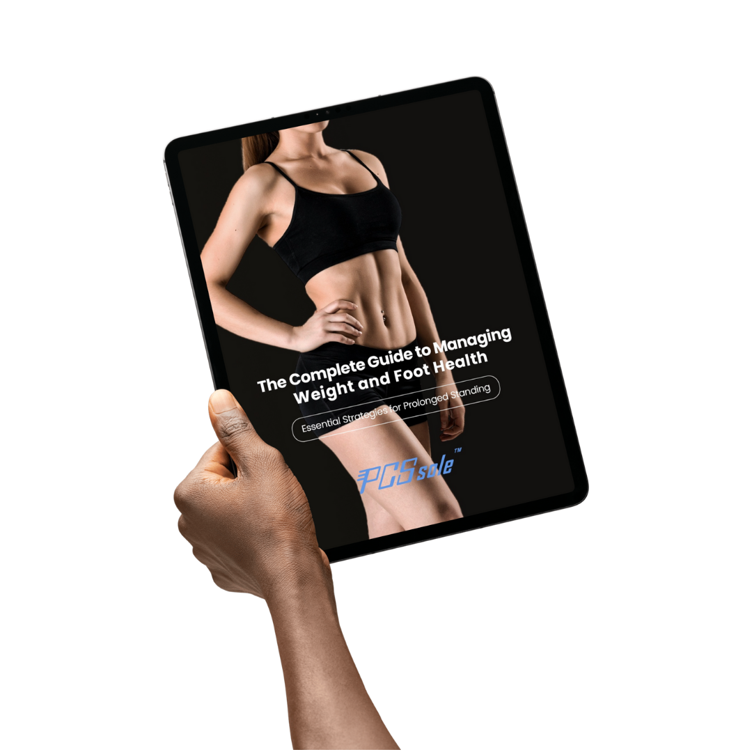 PCSsole foot health and weight guide for prolonged standing