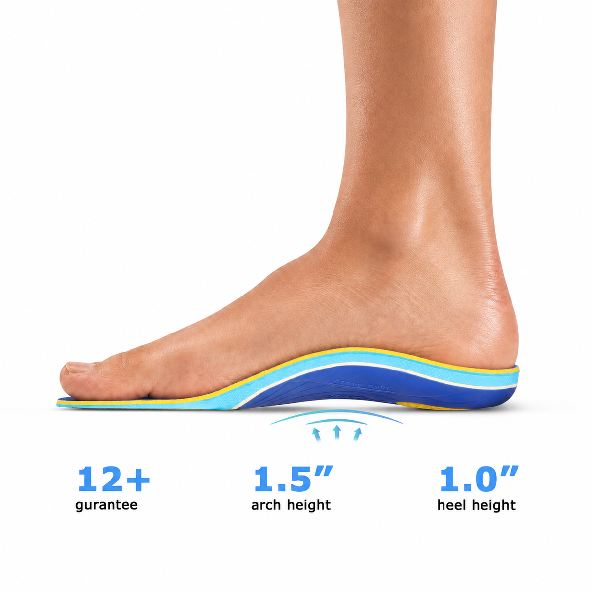 Hiking arch support insoles
