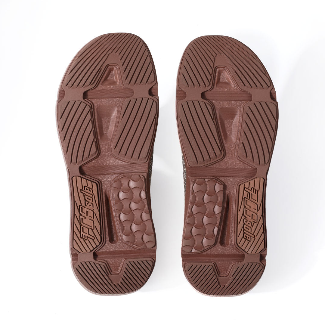 Warm Brown Arch Support Flip Flops Sole