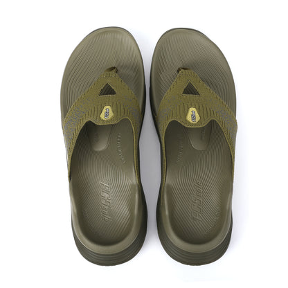 Army Green Arch Support Flip Flops Front