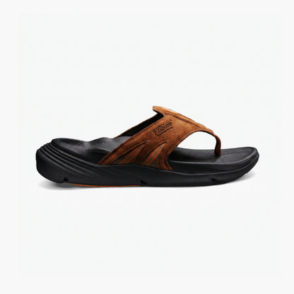 PCSsole Mocha Suede Arch Support Flip Flops