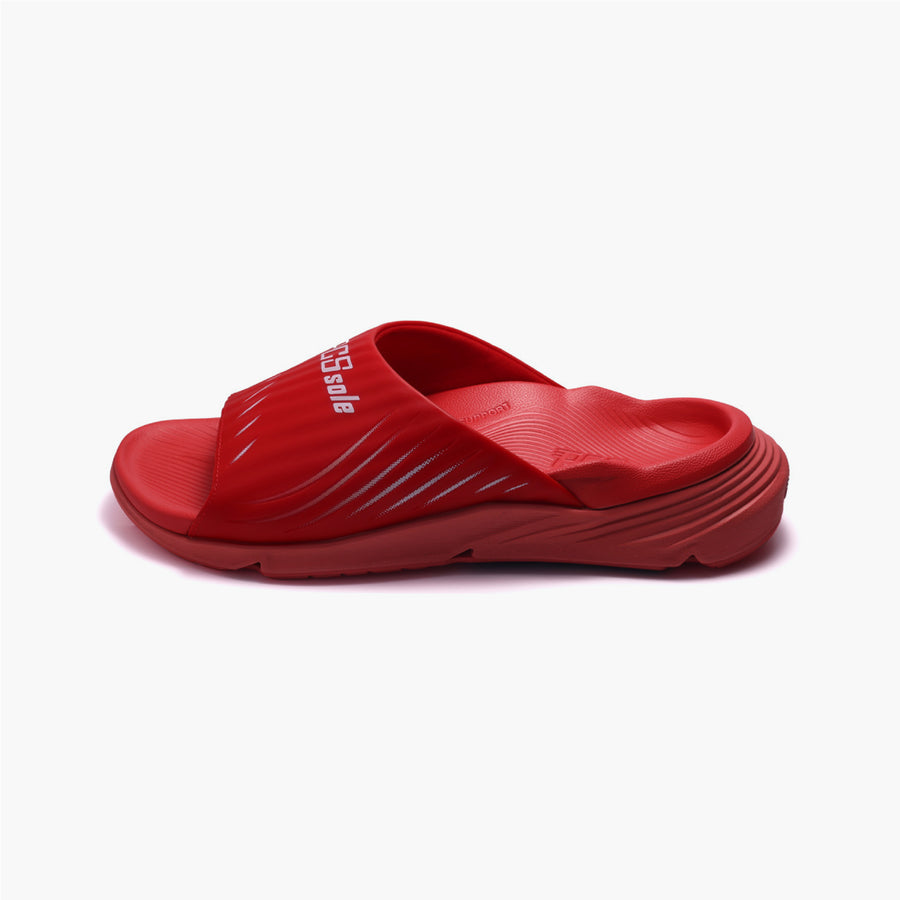 PCSsole Crimson Red Arch Support Slides