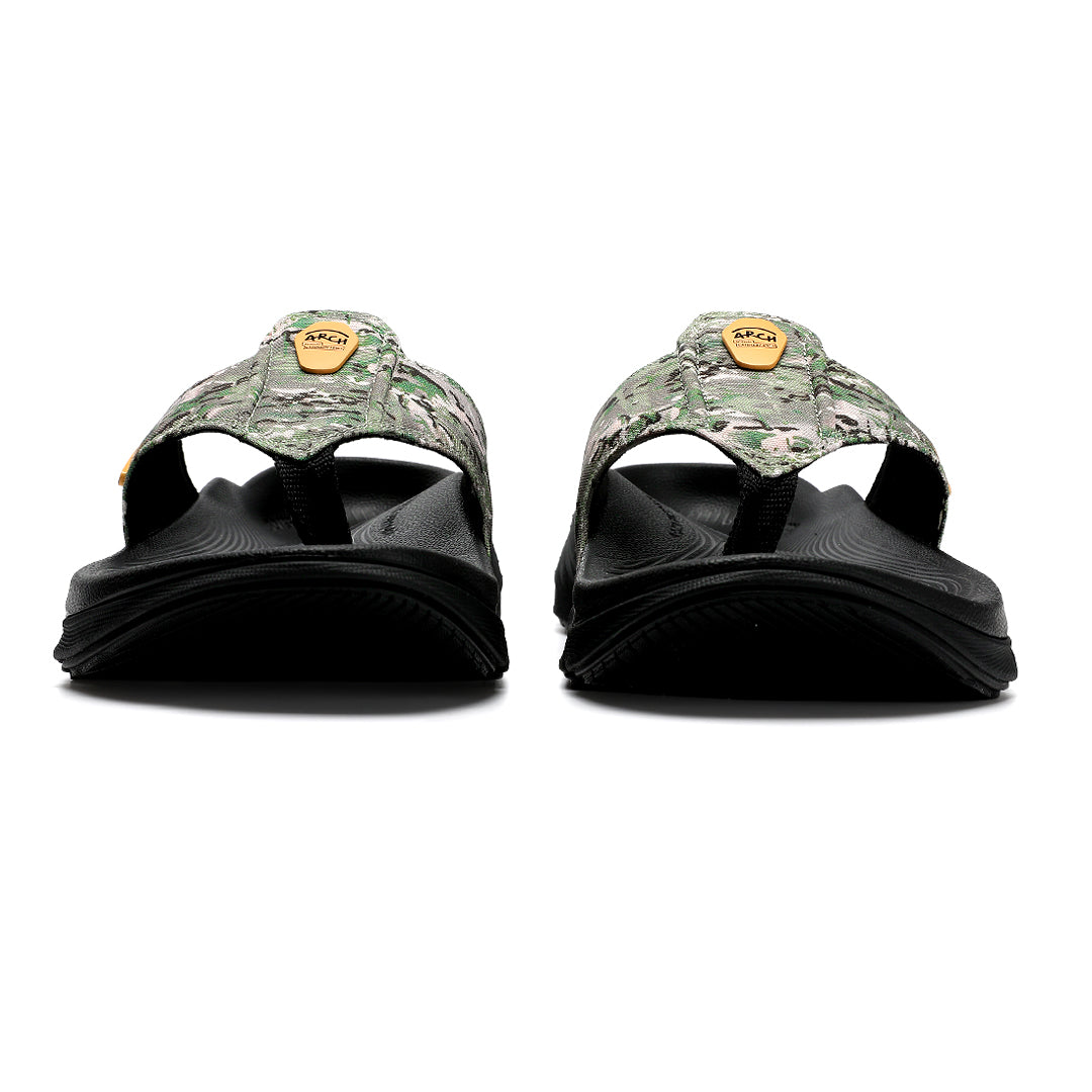 army green camo flip flops for men​