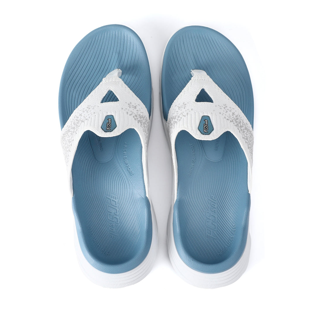 Slate Blue Arch Support Flip Flops Front