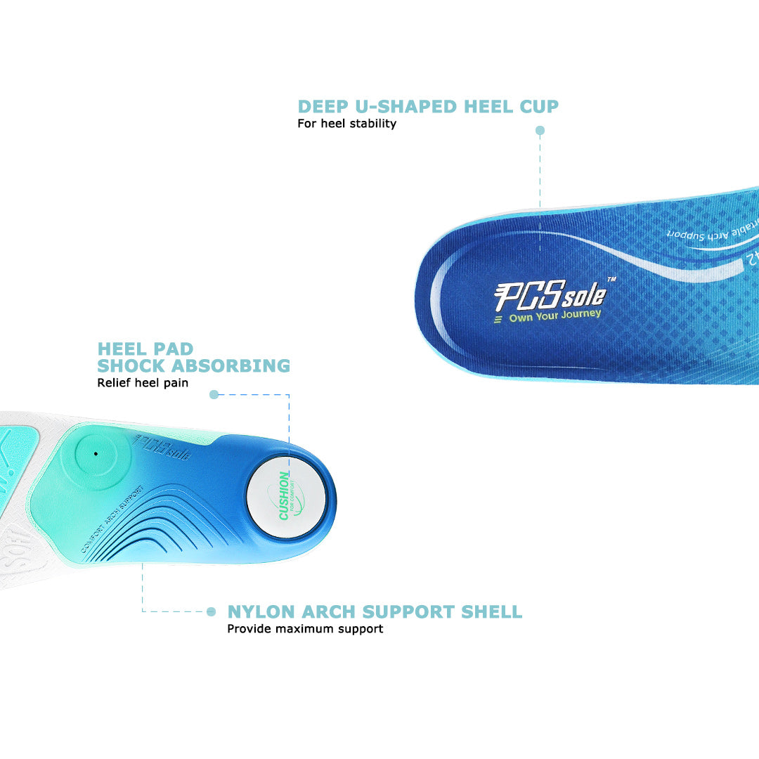 PCSsole heavy duty insoles with deep heel cup