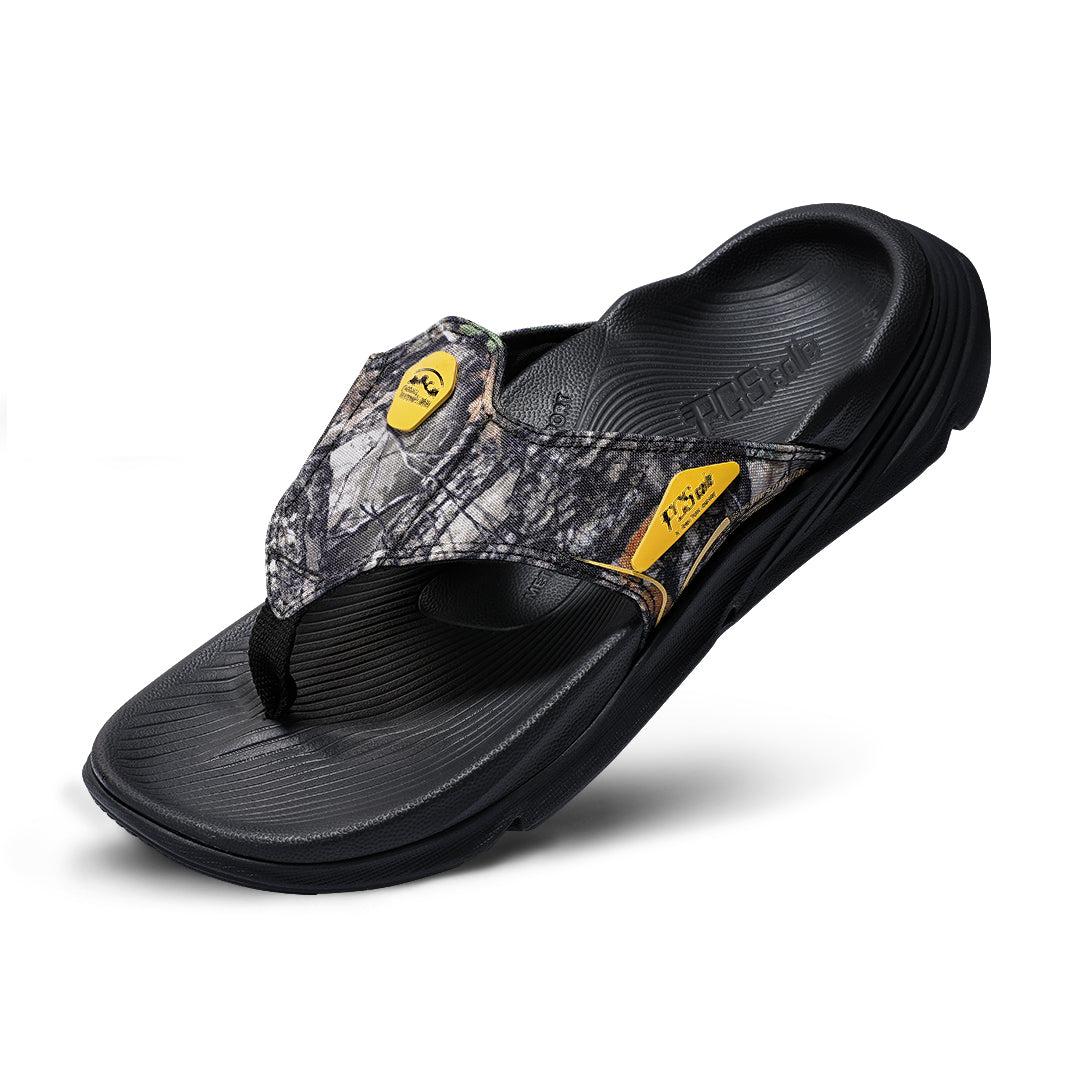 PCSsole black camo comfortable flip flops​ for men​