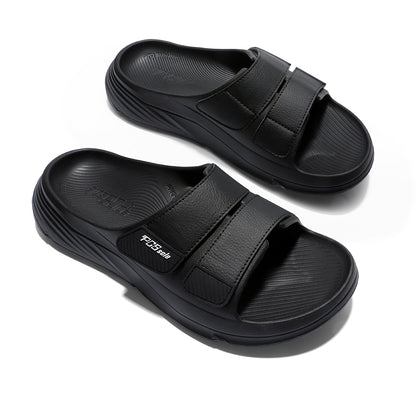 PCSsole black adjustable slides for men​